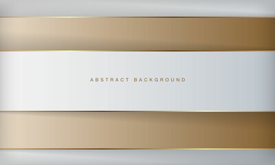 Abstract white and gold luxury background.