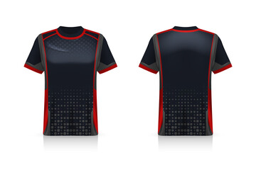 Specification Soccer Sport mockup , Esports Gaming T Shirt Jersey template. mock up uniform . Vector Illustration design