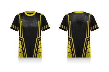 Wall Mural - Specification Soccer Sport mockup , Esports Gaming T Shirt Jersey template. mock up uniform . Vector Illustration design