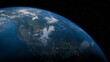 © RocknRoller Studios - Earth in Space. Photorealistic 3D Render of the Planet, with views of USA and North America. Climate Concept.