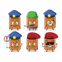 Canvas Print - A dedicated Police officer of gingerbread mascot design style