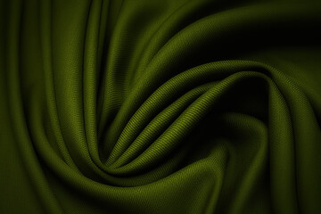 Wall Mural - The texture of the wool fabric is dark green. Background, pattern.