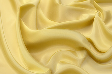 Wall Mural - The texture of the synthetic fabric is yellow. Background, pattern.