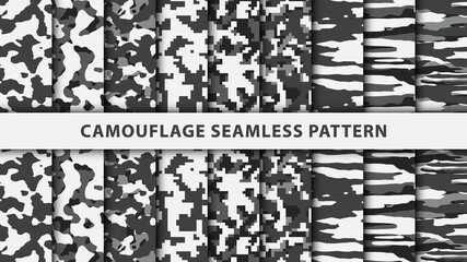 Wall Mural - Military and army camouflage seamless pattern