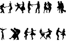 Swing Dance Silhouette Vector