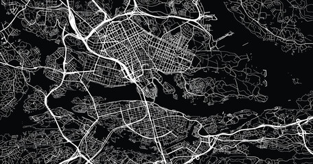 Poster - Urban vector city map of Stockholm, Sweden, Europe