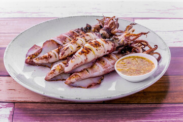 Grilled squid favorite seafood