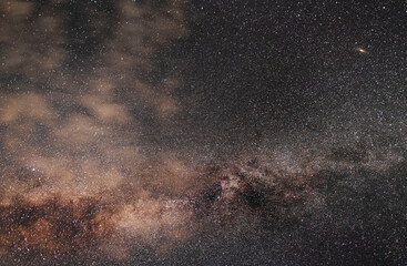 Wall Mural - beautiful bright milky way galaxy on the dark sttary sky. space, astronomical background