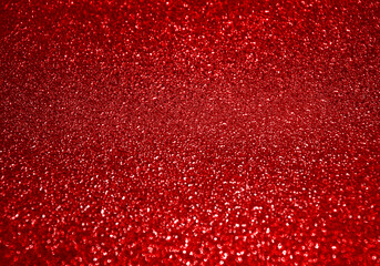 Canvas Print - Red glitter texture background with bokeh