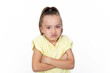 © Emir - Portrait of angry or bored girl. A little cute Girl is sulking.