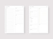 © 7AM - Modern planner template set. Set of planner and to do list. Daily planner template. Vector illustration.