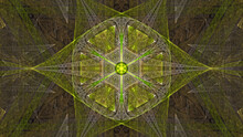 3d Effect - Abstract Green Fractal Pattern