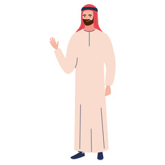 Canvas Print - man wearing muslim clothes