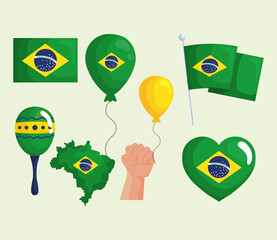 Sticker - icons of brazilian celebration