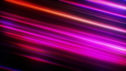 Wall Mural - abstract fractal neon background of bright lines. glowing stripes. 3d animation of a seamless loop