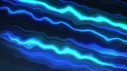 Wall Mural - abstract fractal neon background of bright lines. glowing stripes. 3d animation of a seamless loop
