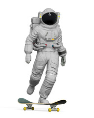 astronaut is skating
