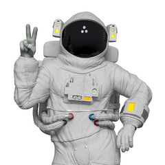 Poster - astronaut is sending some peace and love