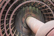 rusty wheel of a industrial ventilator machine