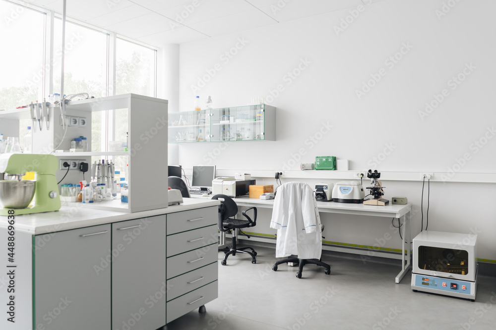 Empty Room In Modern Laboratory Stock Photo | Adobe Stock
