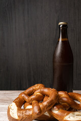 Wall Mural - beer and pretzels for oktoberfest