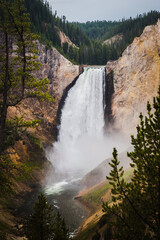  A waterfall in Yellowstone National Park. 