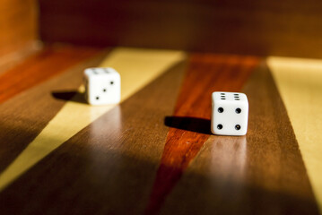 Wall Mural - Closeup shot of dice