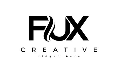 Letter FUX creative logo design vector	