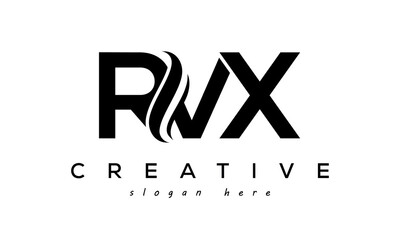 Letter RVX creative logo design vector	