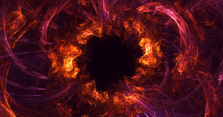 Wall Mural - 3d rendering abstract multicolor fractal light background