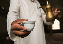 Photo Of Traditional Arab Coffee In Mosque