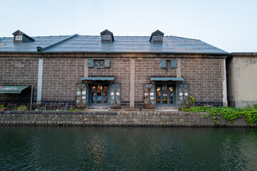 Wall Mural - 北海道小樽市の駅や運河周辺の風景 Scenery around stations and canals in Otaru, Hokkaido.