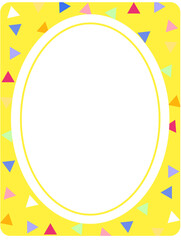 Sticker - Empty oval shape banner template