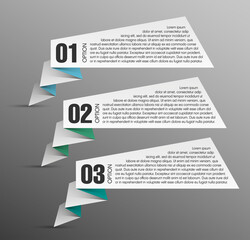 Fototapete - Modern minimal arrow elements for business infographics. Material style. Vector illustration. Can be used for workflow layout, brochure, diagram, chart, number and step up options, web design