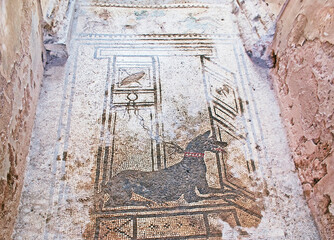 Sticker - The mosaic guardian in house of Pompeii, Italy