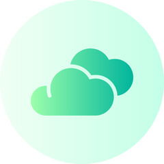 cloud flat gradient icon