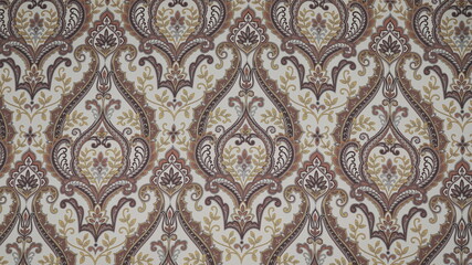 Wall Mural - wallpaper with pattern on fabric