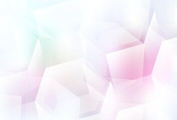 Wall Mural - Light Pink, Yellow vector texture with colorful hexagons.
