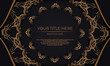 © Javvani - Black vector banner with luxury gold ornaments and place for your text. Template for design printable invitation card with vintage patterns.
