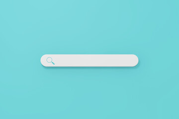 Fototapete - Internet Search Bar Icon. 3d Rendering