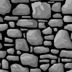 Wall Mural - Stone seamless pattern. Vector background