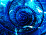 Fototapeta Kosmos - blue abstract fractal background 3d rendering illustration