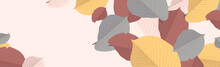 Realistic Autumn Colorful Leaves On A Light Background - Vector