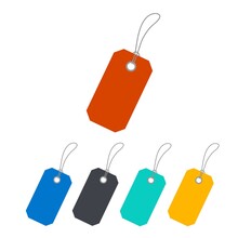 Colourful Hanging Price Tags Set. Can Be Used For Sales And Promotions.