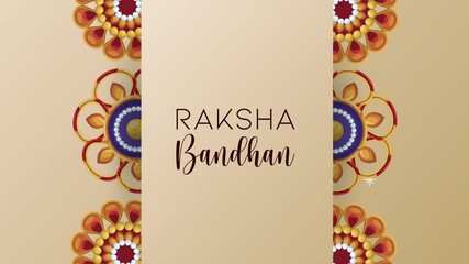 Poster - raksha bandhan celebration lettering in mandalas frame