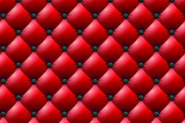 Canvas Print - Red leather upholstery pattern