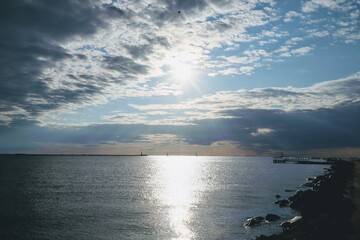 sunset over the sea