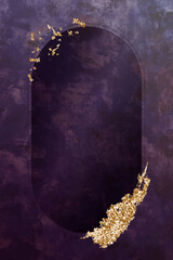 Wall Mural - oval frame on purple background vector