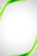 Green Curve Frame Template Vector