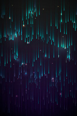 Wall Mural - green neon meteor background design vector